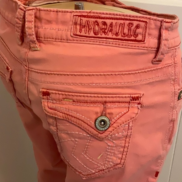 Hydraulic Women’s Pink Capri Jean Size 8 - Picture 4 of 10